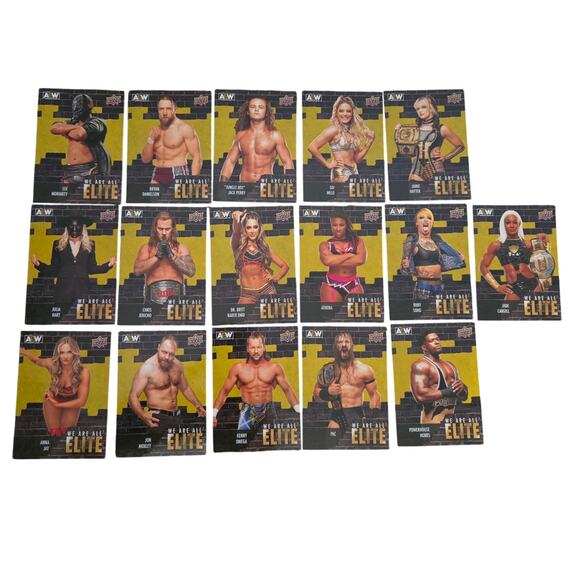 Lot of 16 2023 Upper Deck AEW Elite Cards - Picture 1 of 2